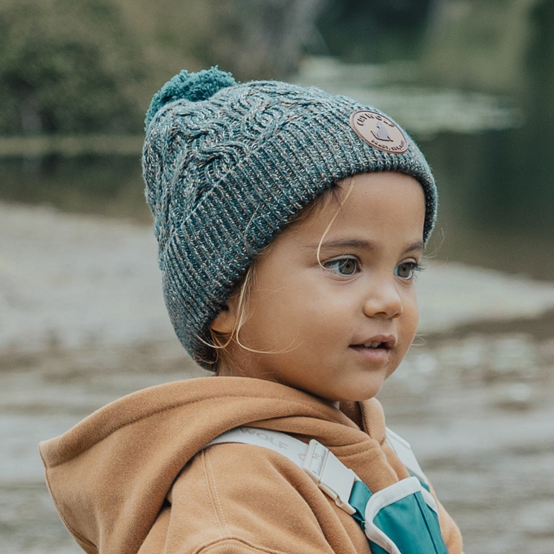 Crywolf Pom Pom Beanie - Forest Speckle