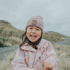 Pom Pom Beanie - Mauve Speckle