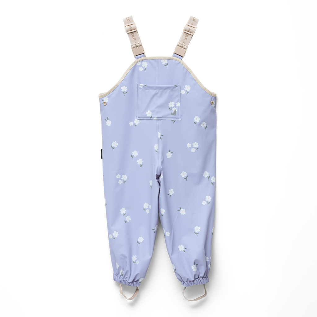 Crywolf Rain Overalls - Floral - Periwinkle