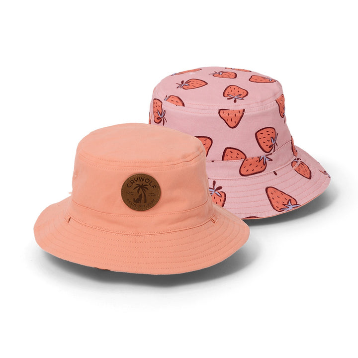 Crywolf Reversible Bucket Hat - Strawberry Splash