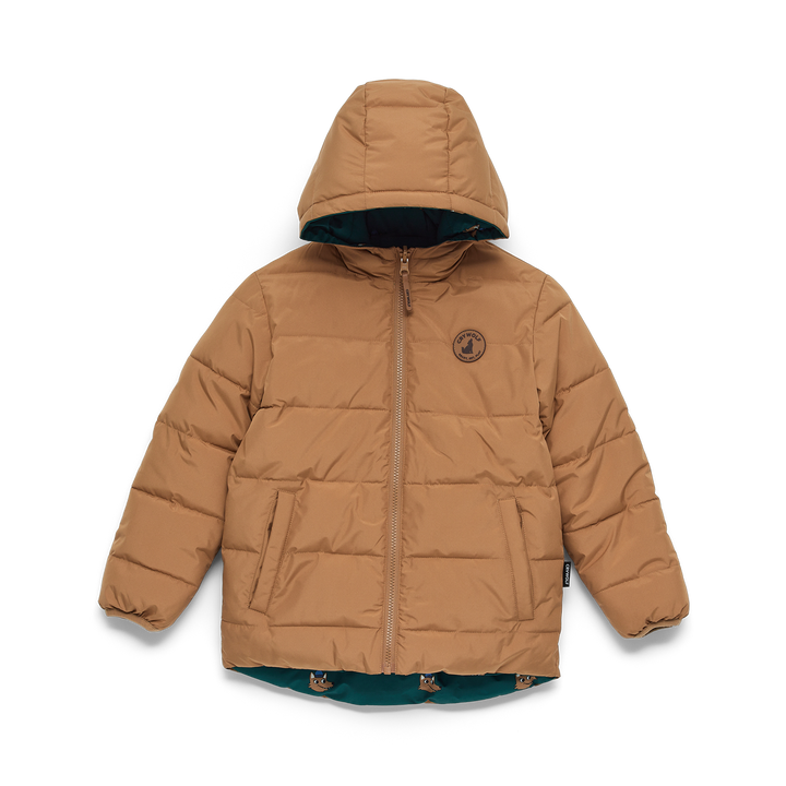 Crywolf Reversible Eco Puffer - Tan Wolf