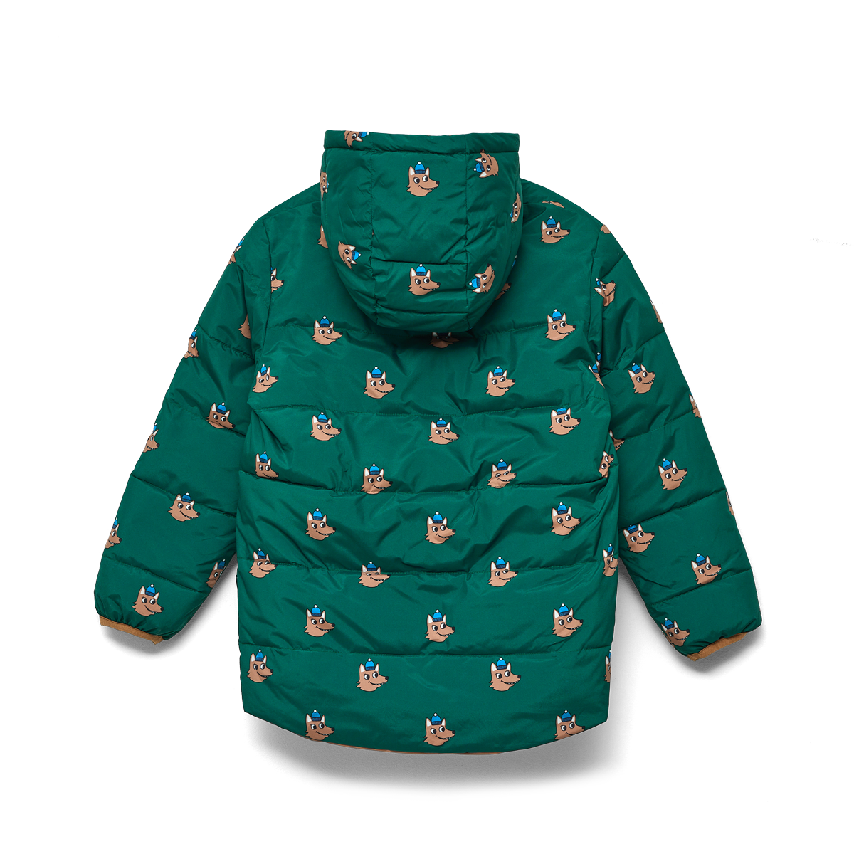 Reversible Eco Puffer - Tan Wolf
