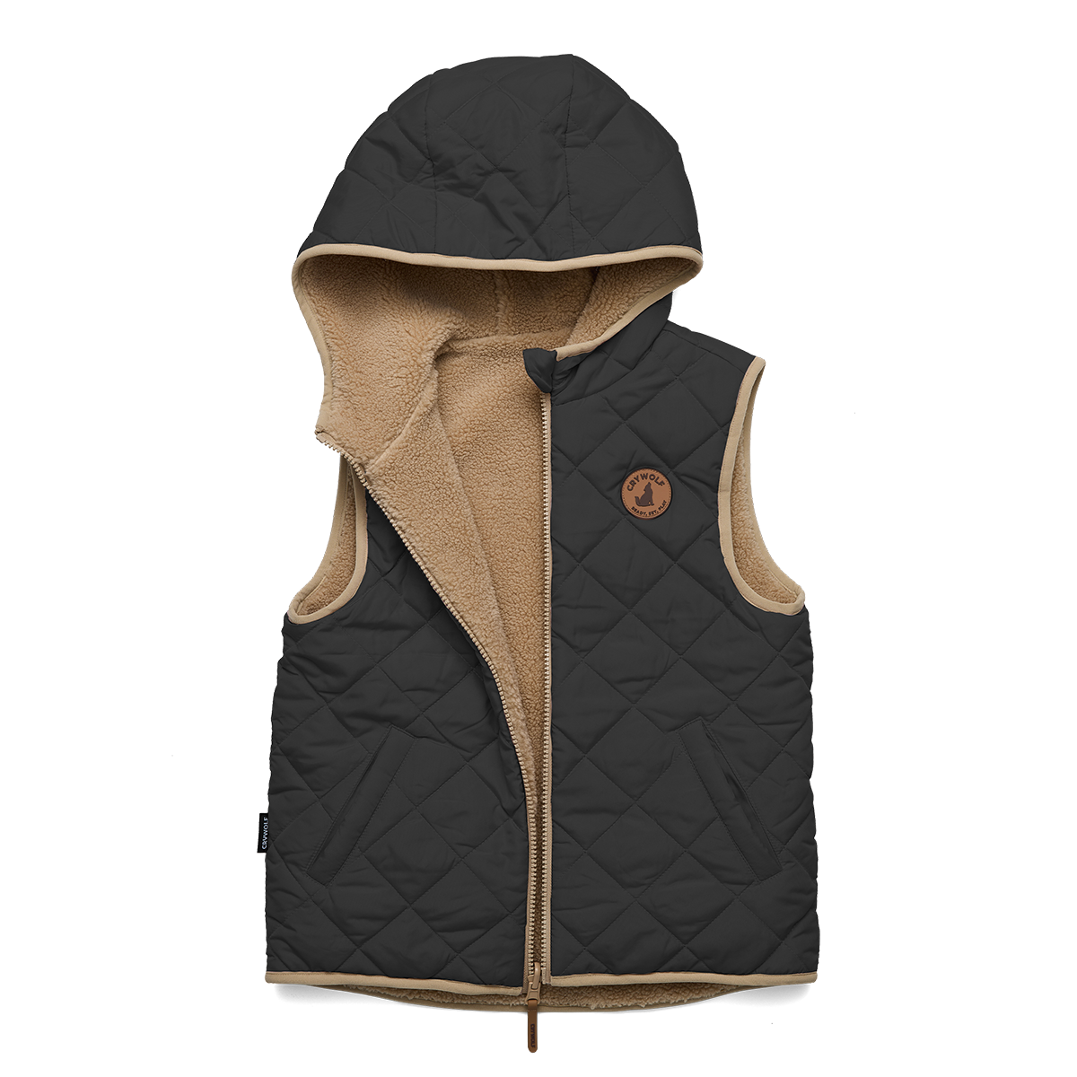 Reversible Yeti Vest - Black/Camel