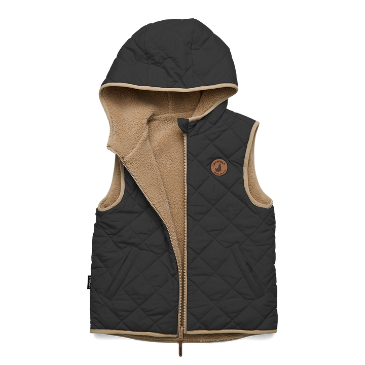 Crywolf Reversible Yeti Vest - Black/Camel