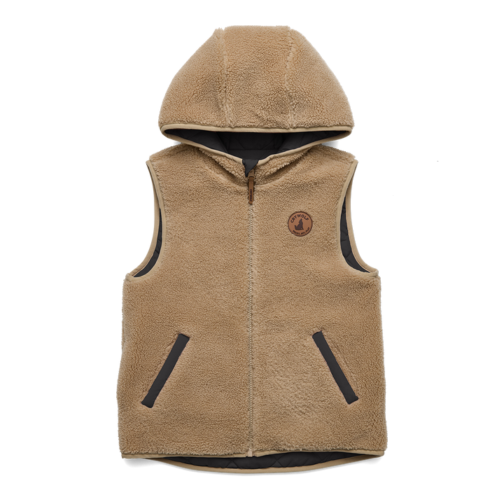 Crywolf Reversible Yeti Vest - Black/Camel