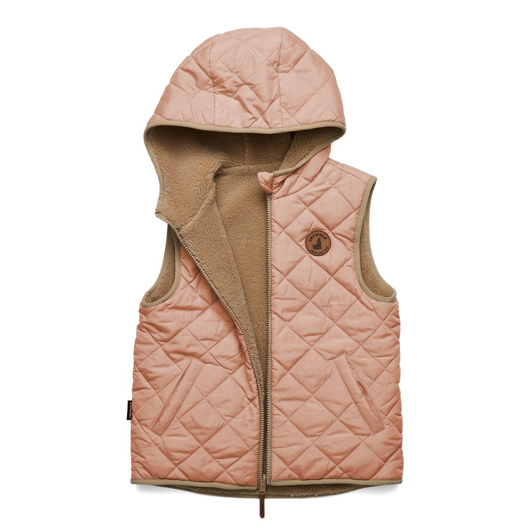 Crywolf Reversible Yeti Vest - Terracotta/Camel