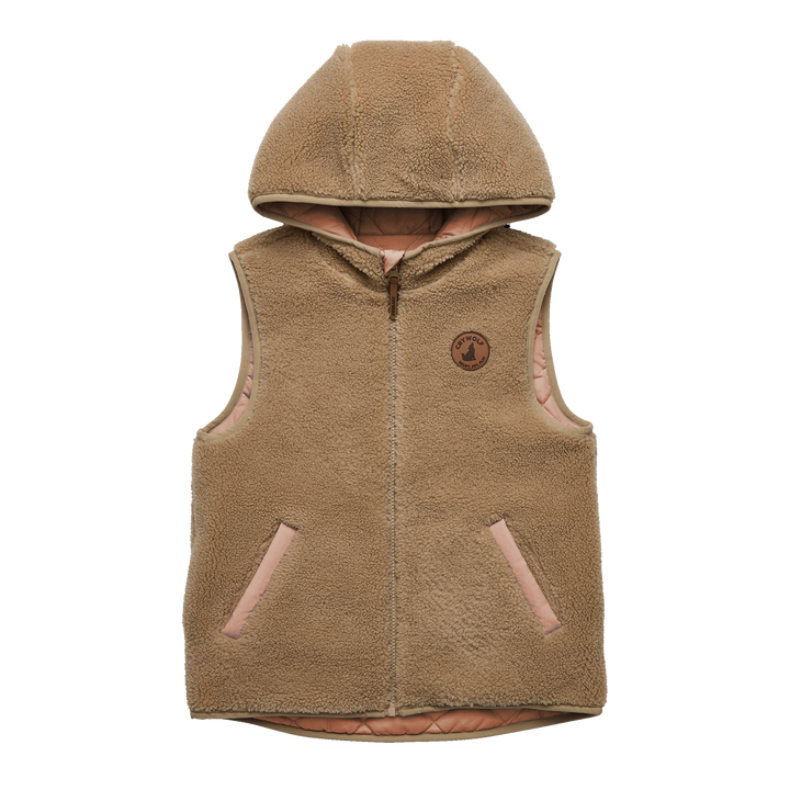 Crywolf Reversible Yeti Vest - Terracotta/Camel