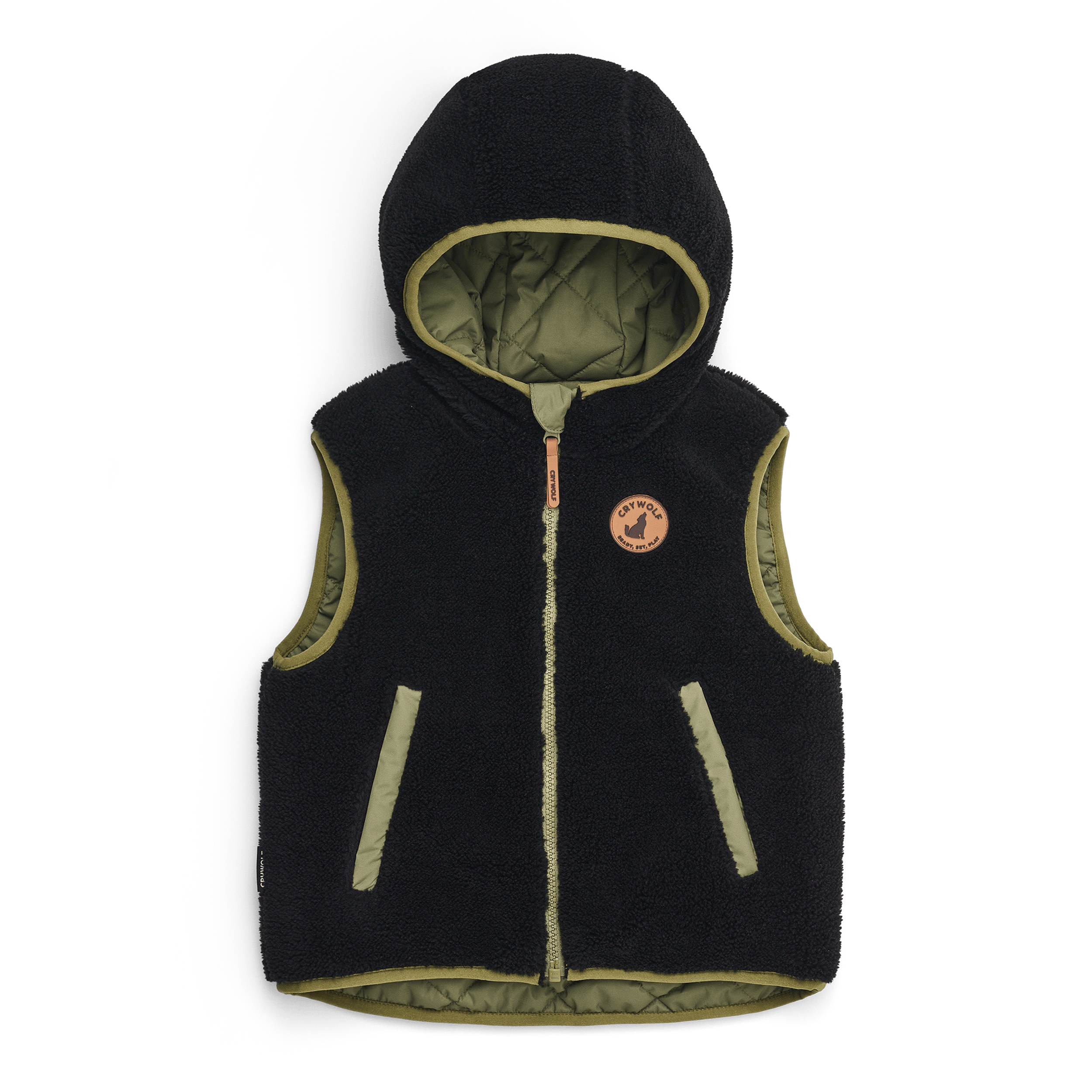 Crywolf Reversible Yeti Vest - Fern/Black