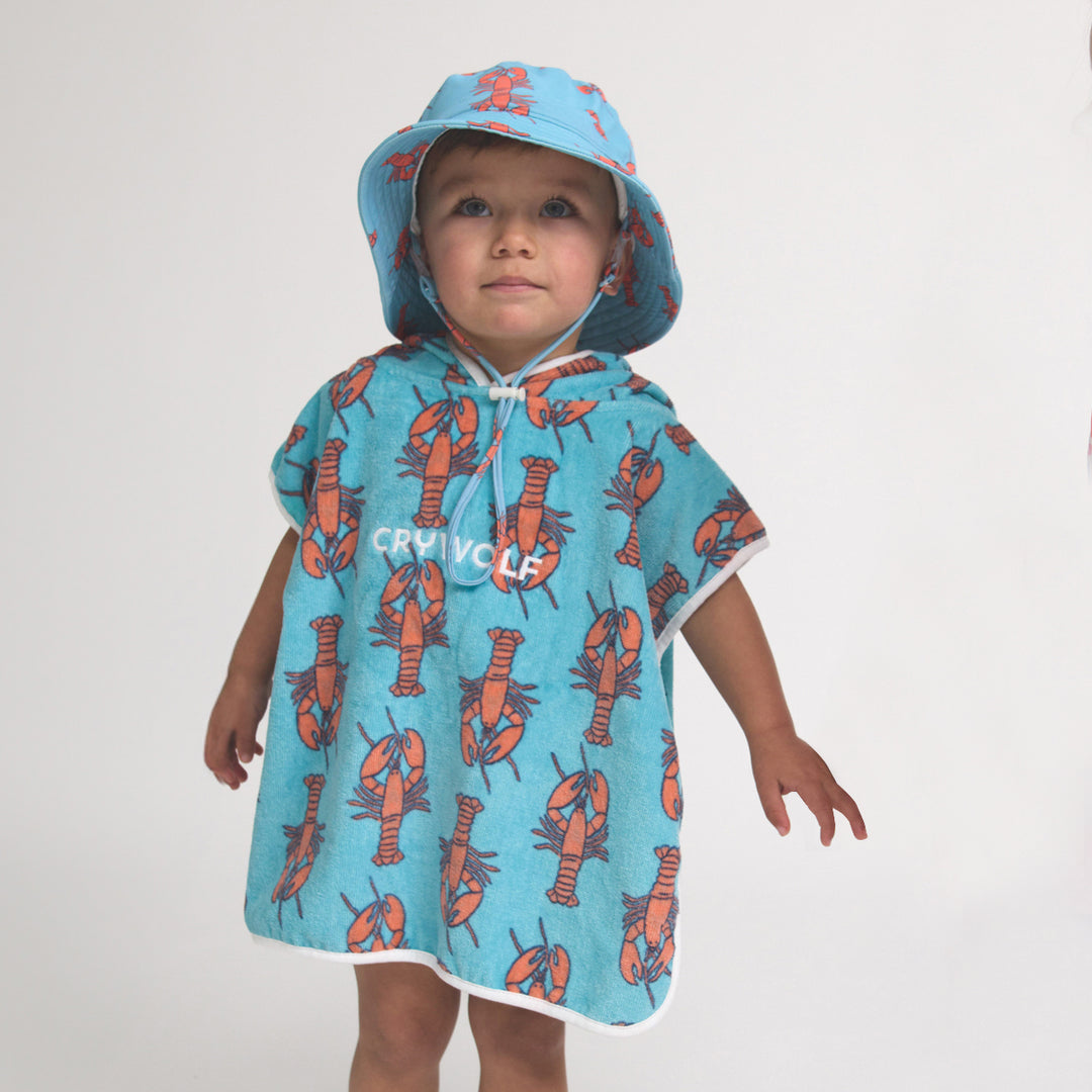 Crywolf Baby Hooded Towel - Little Lobsters