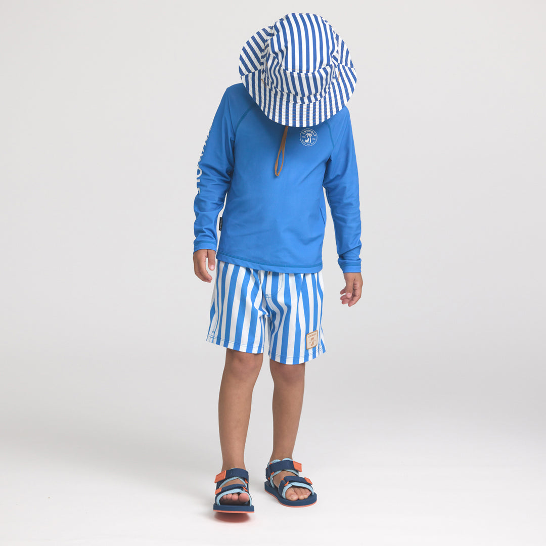 Crywolf Board Short - Deep Ocean Stripe