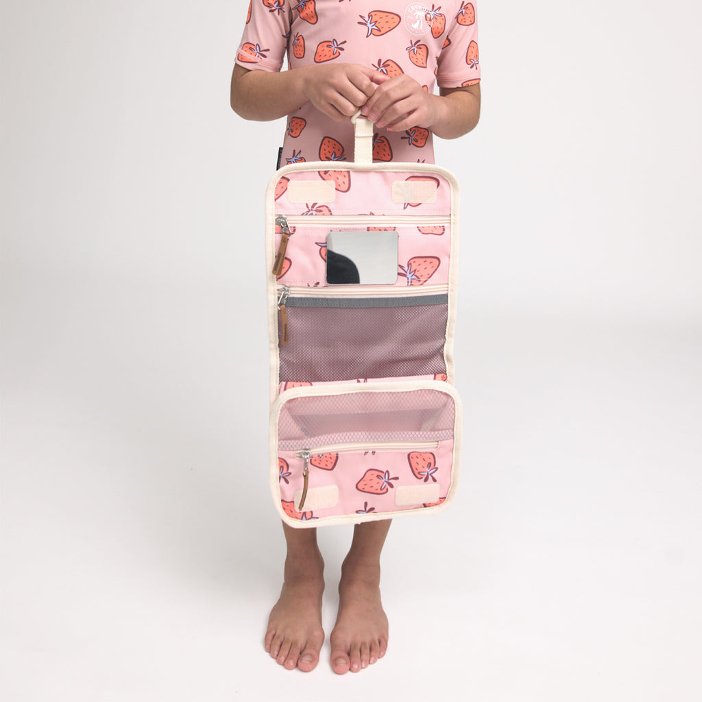 Hanging Toiletry Bag - Strawberry Splash