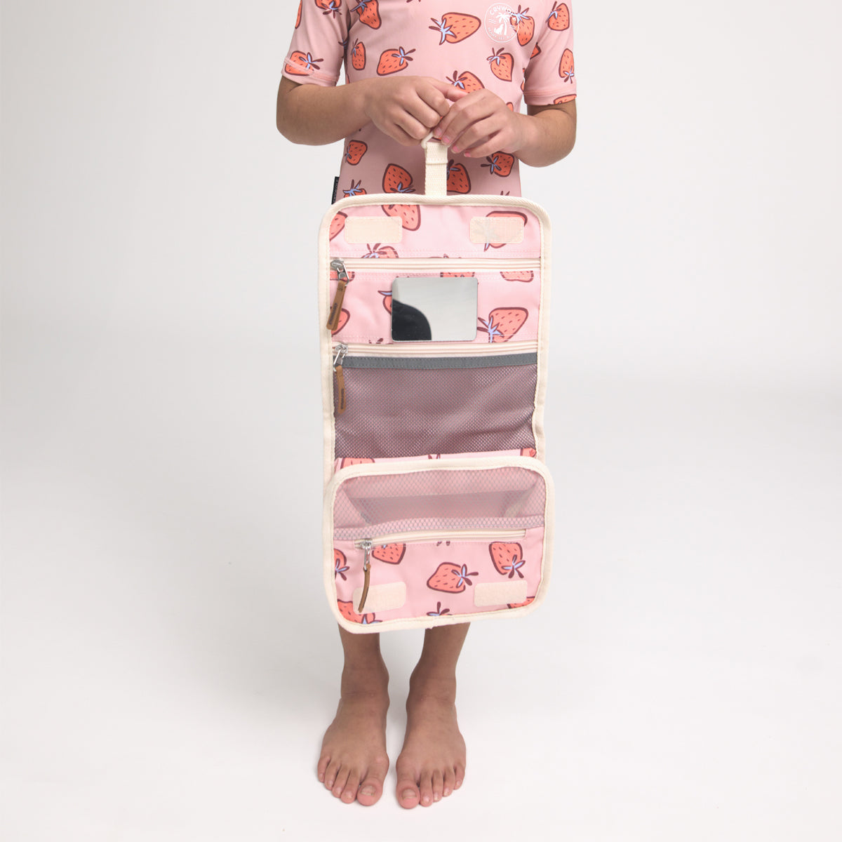 Hanging Toiletry Bag - Strawberry Splash