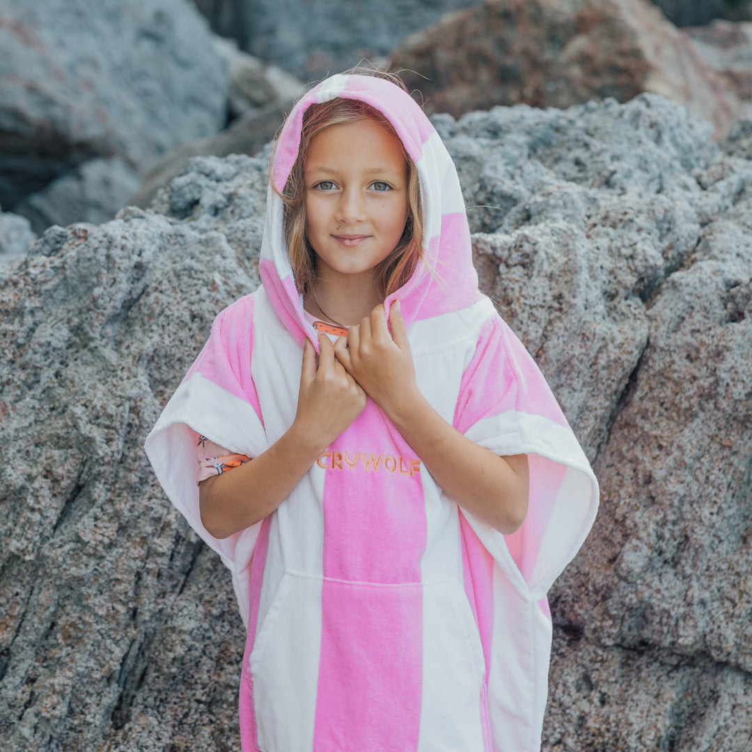 Crywolf Hooded Towel - Candy Stripe