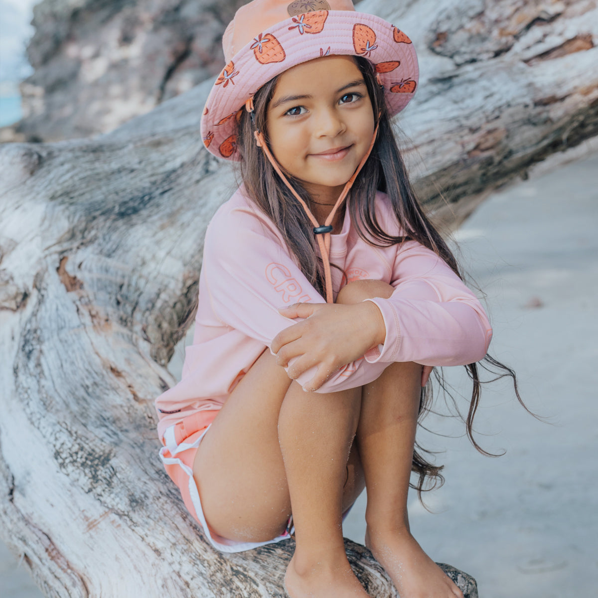 Long Sleeve Rash Vest - Pink