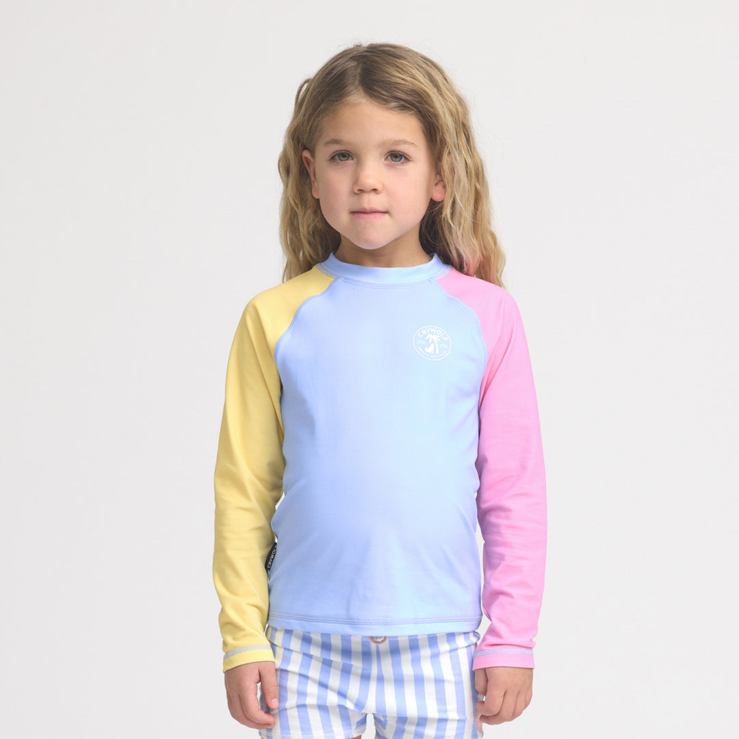 Crywolf Long Sleeve Rash Vest - Pop Colourblock