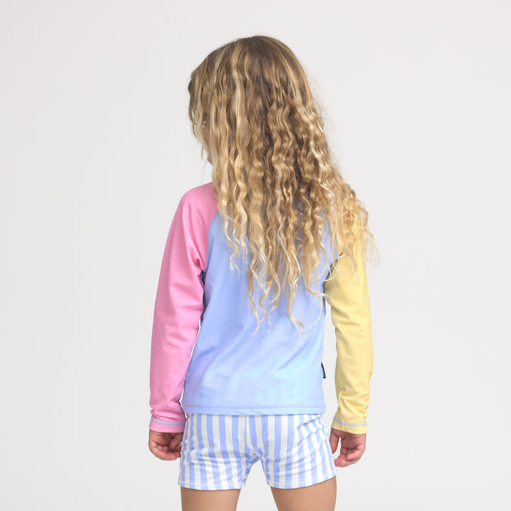 Crywolf Long Sleeve Rash Vest - Pop Colourblock