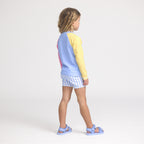 Long Sleeve Rash Vest - Pop Colourblock