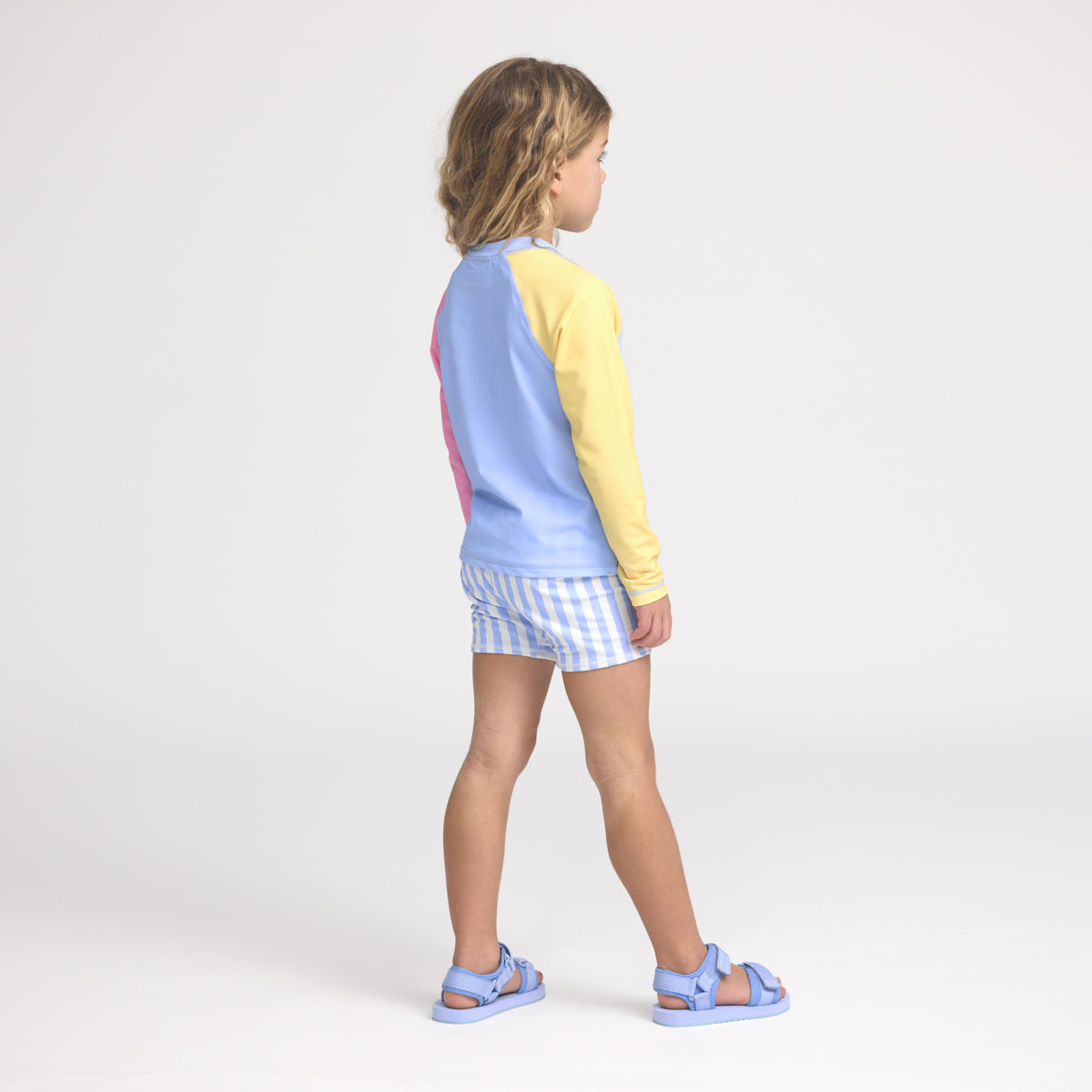 Crywolf Long Sleeve Rash Vest - Pop Colourblock
