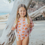 Long Sleeve Swimsuit - Strawberry Splash
