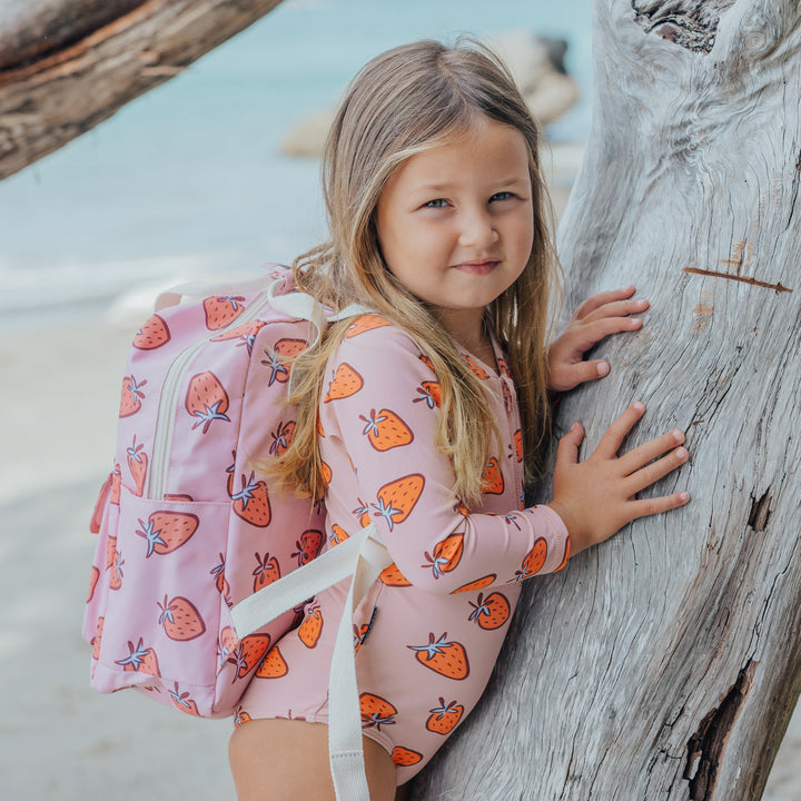 Crywolf Long Sleeve Swimsuit - Strawberry Splash