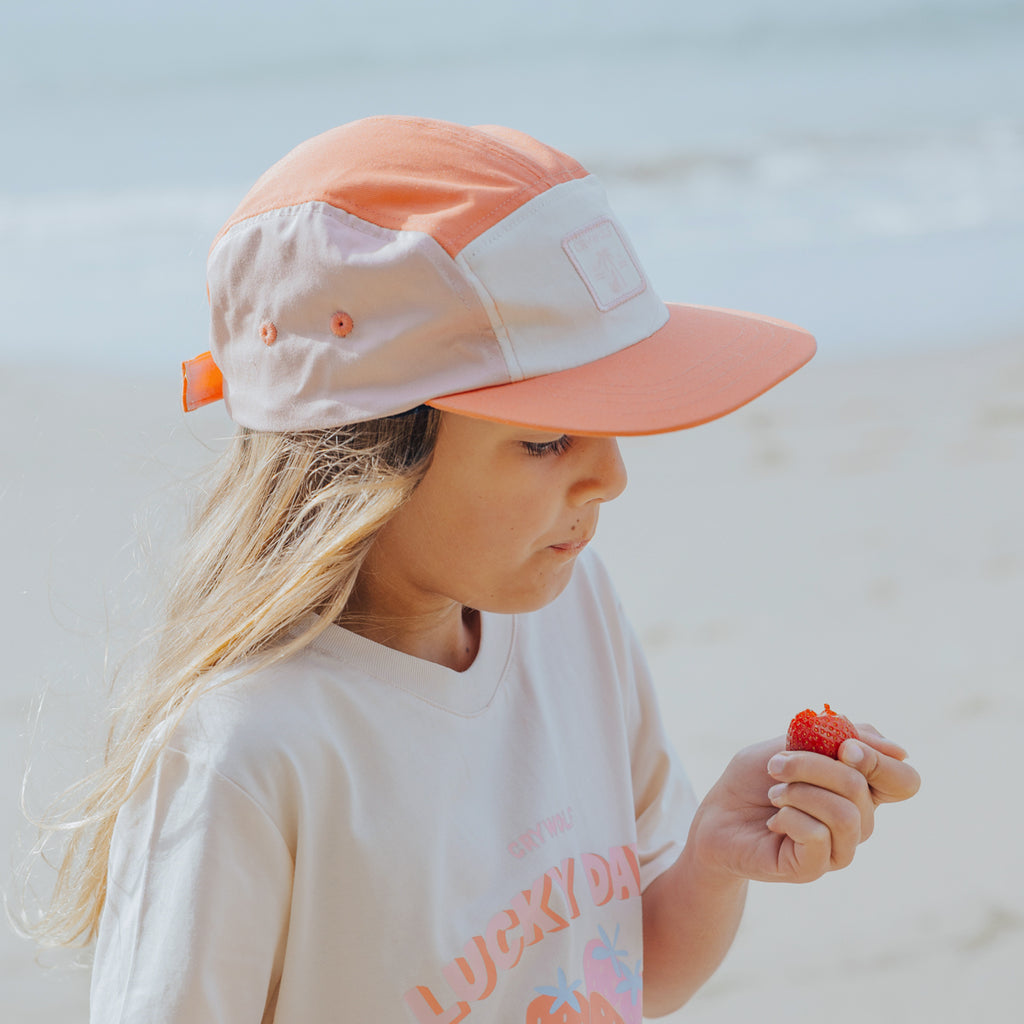 Lucky Cap - Coral Colourblock