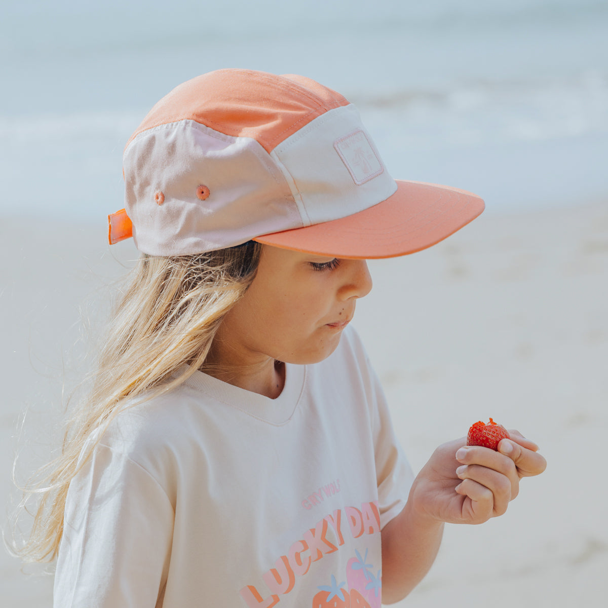 Lucky Cap - Coral Colourblock