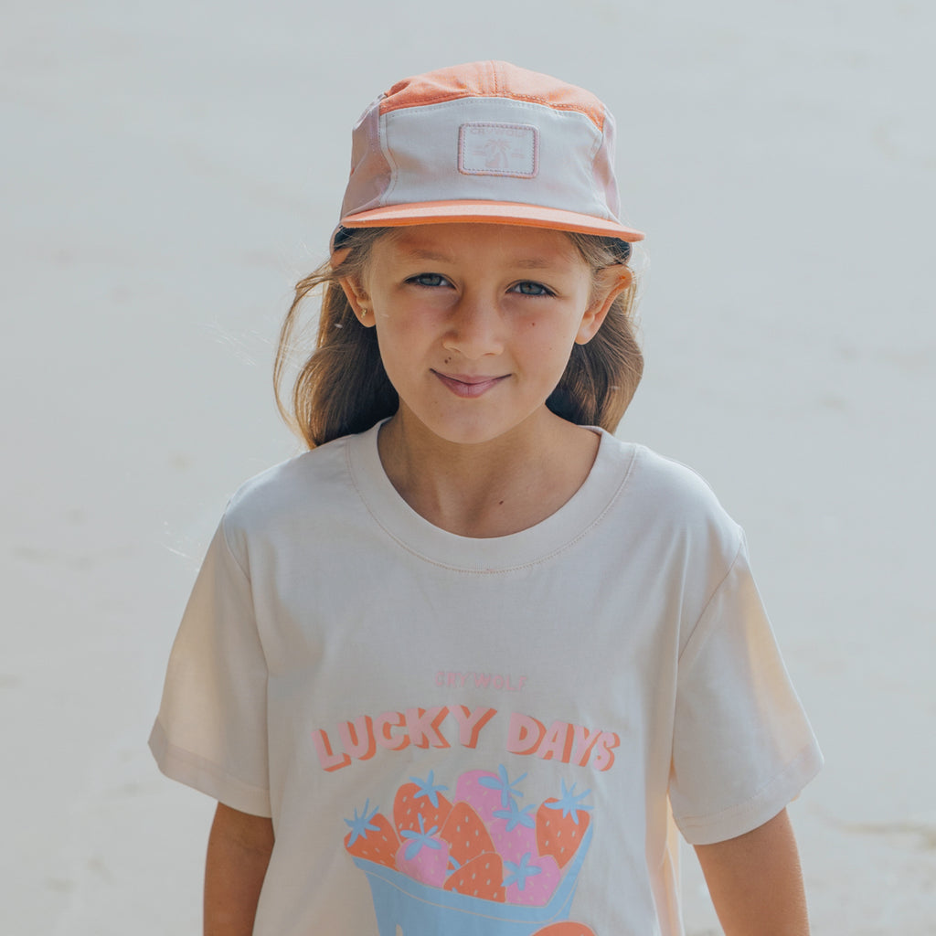 Lucky Cap - Coral Colourblock