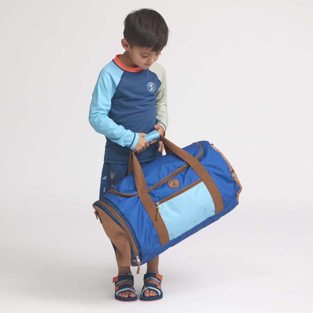 Crywolf Packable Duffel Bag - Deep Sea Colourblock