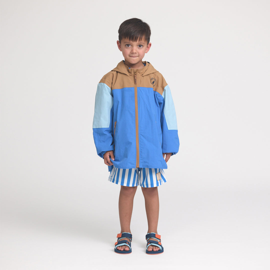 Crywolf Packable Jacket - Ocean Colourblock