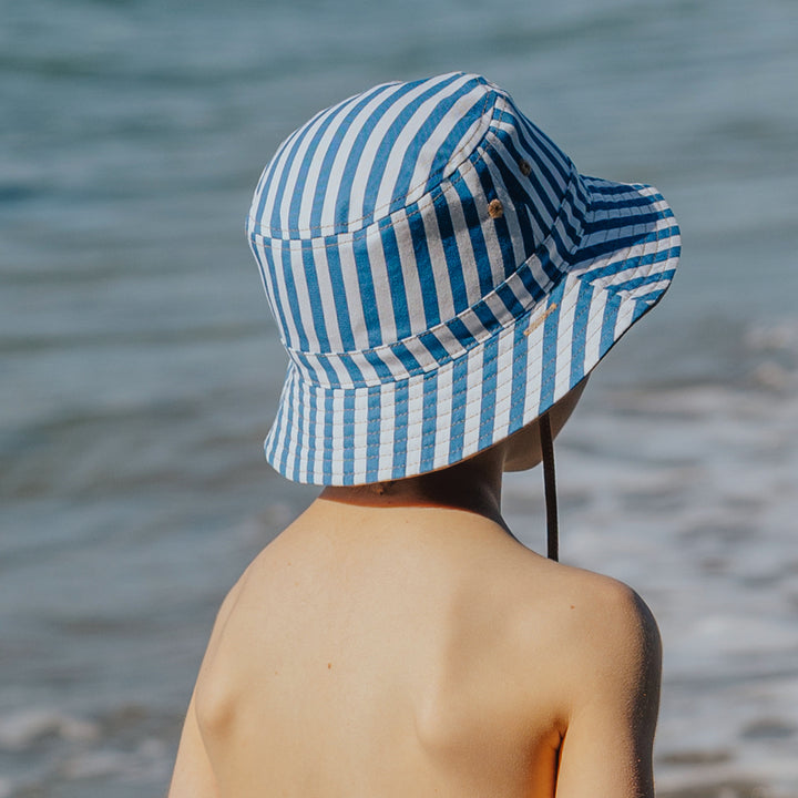 Crywolf Reversible Bucket Hat - Deep Sea Stripe