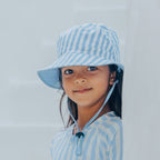 Reversible Bucket Hat - Sky Blue Stripe
