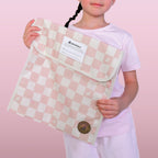 Book Bag Pink Check