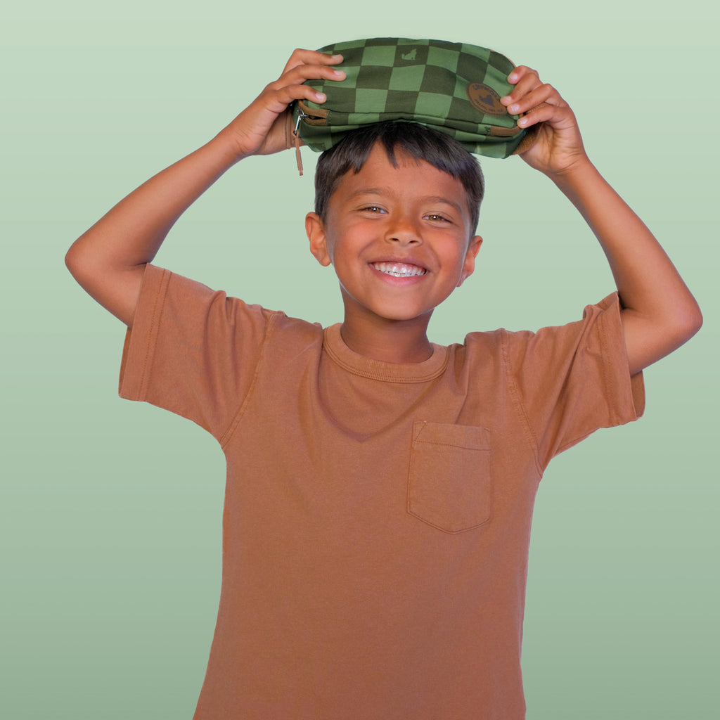 Fable Pencil Case Green Check