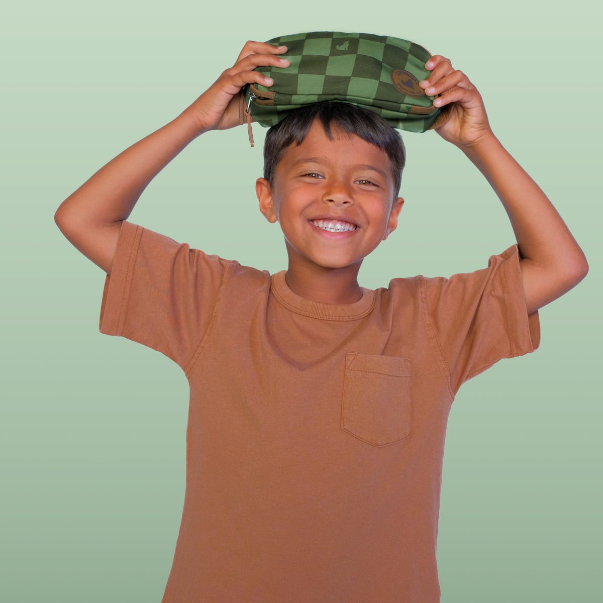 Fable Pencil Case Green Check