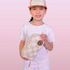 Fable Pencil Case Pink Check