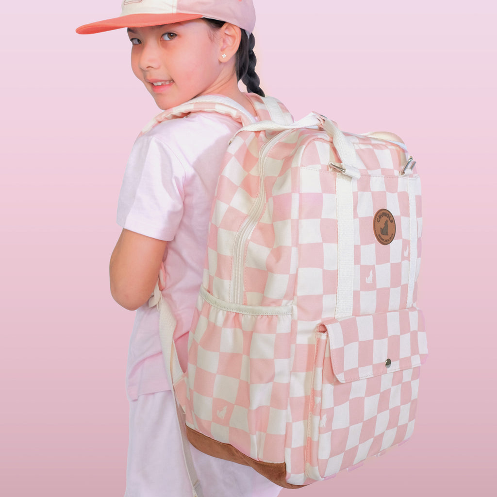 Knapsack Pink Check