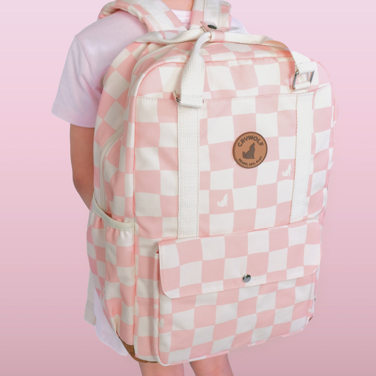 Knapsack Pink Check