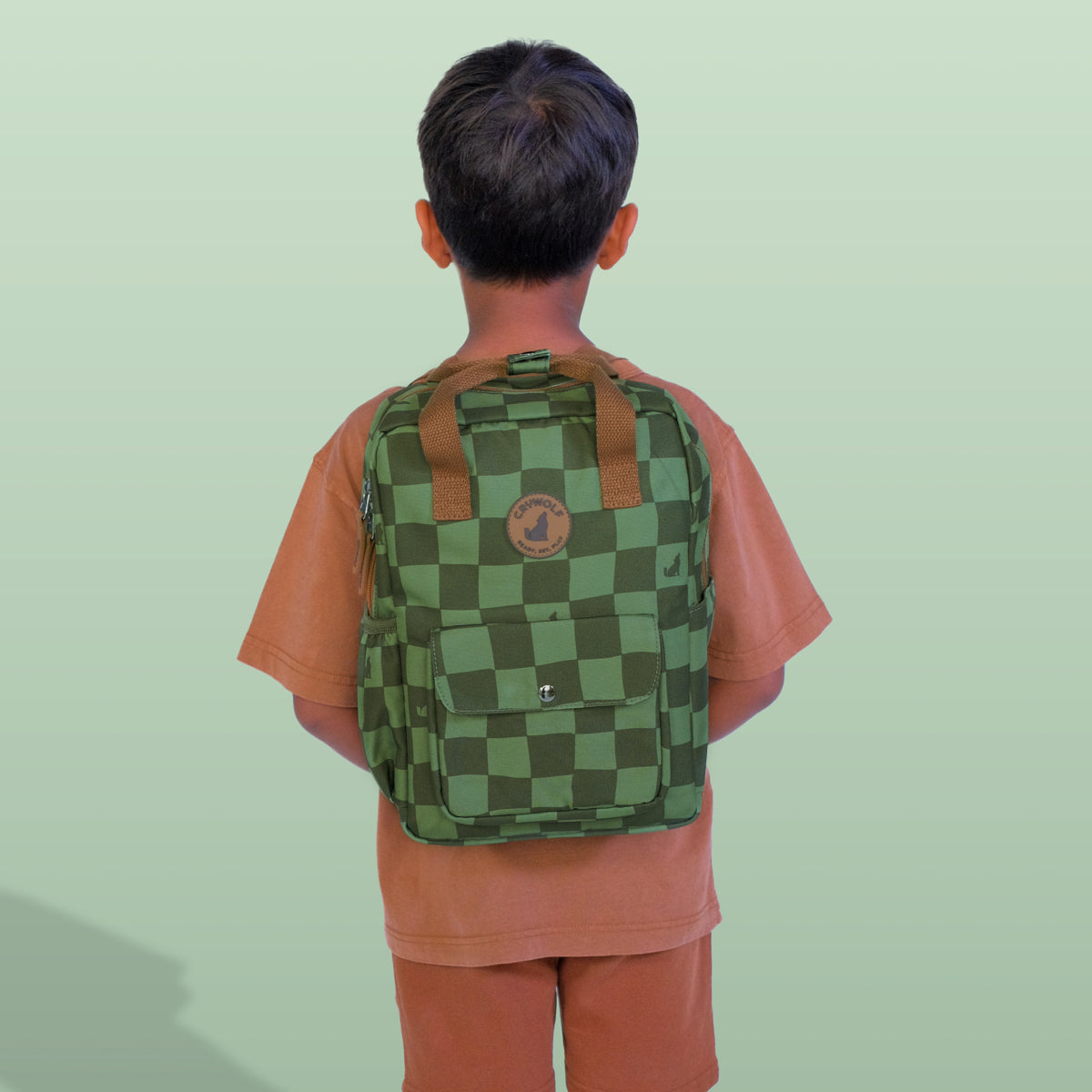 Mini Backpack Green Check