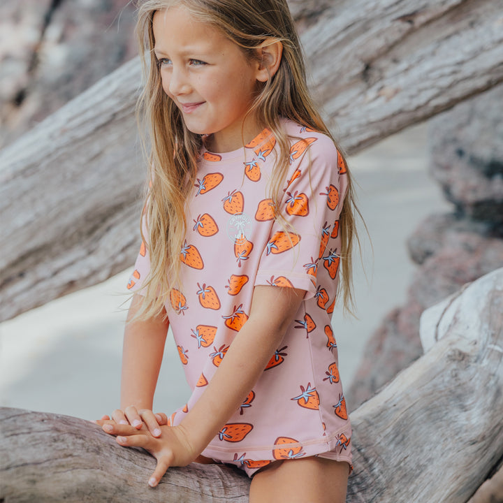 Crywolf Short Sleeve Rash Set - Strawberry Splash