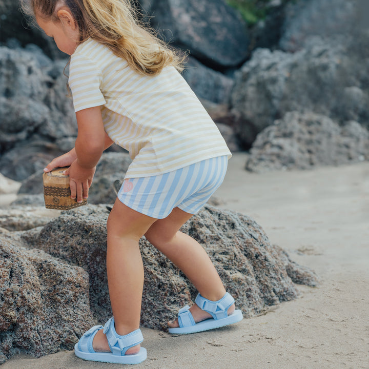 Crywolf Swim Short - Sky Blue Stripe