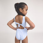 Swimsuit - Sky Blue Stripe