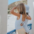 Swimsuit - Sky Blue Stripe