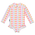 Long Sleeve Swimsuit Pop Gingham