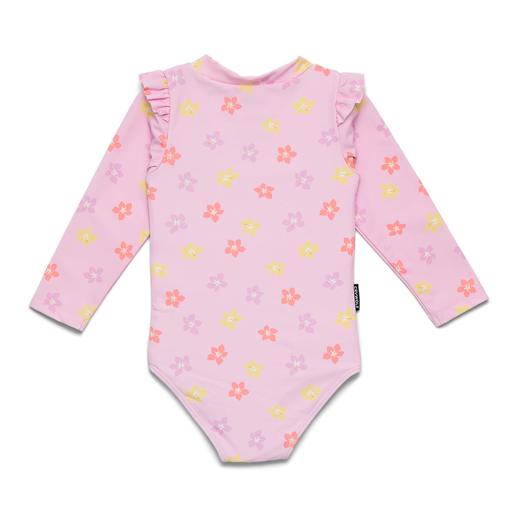 Baby Long Sleeve Swimsuit Hibiscus Bloom