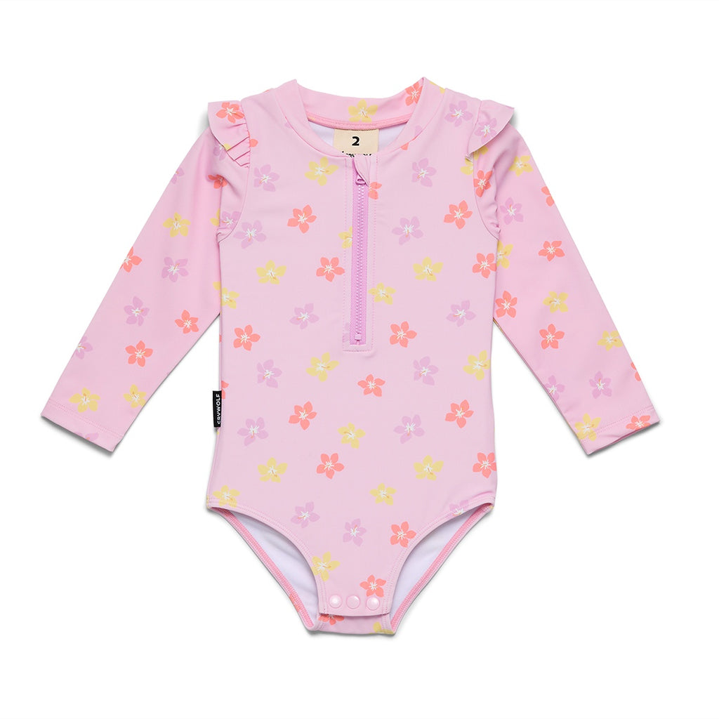 Baby Long Sleeve Swimsuit Hibiscus Bloom