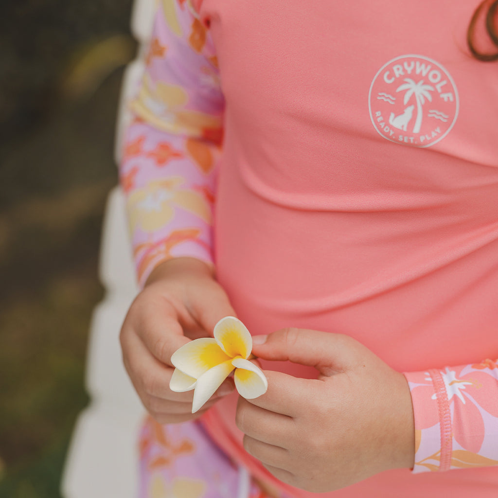 Long Sleeve Rash Vest Hibiscus Daze