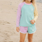 Long Sleeve Rash Vest Poolside Colourblock