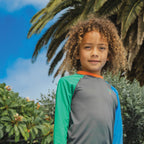 Long Sleeve Rash Vest Seaside Colourblock