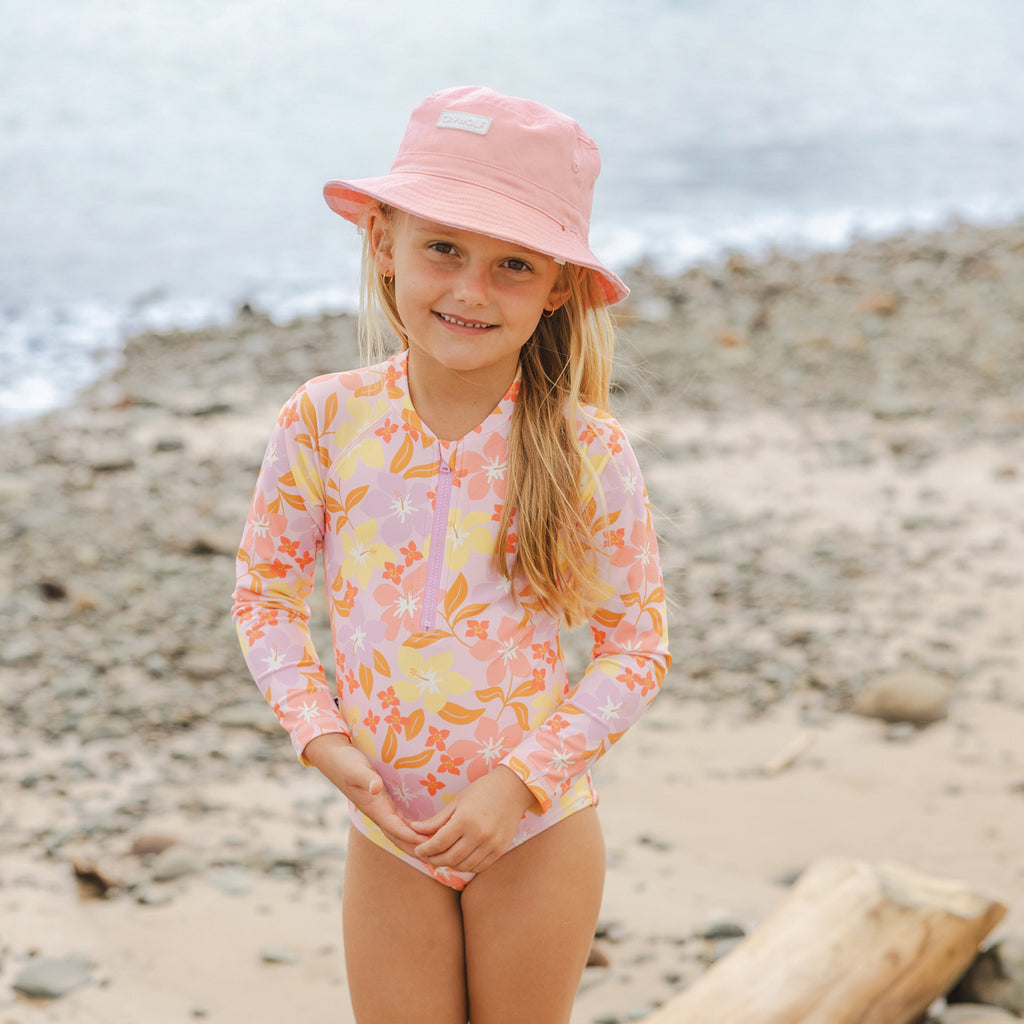 Long Sleeve Swimsuit Hibiscus Daze