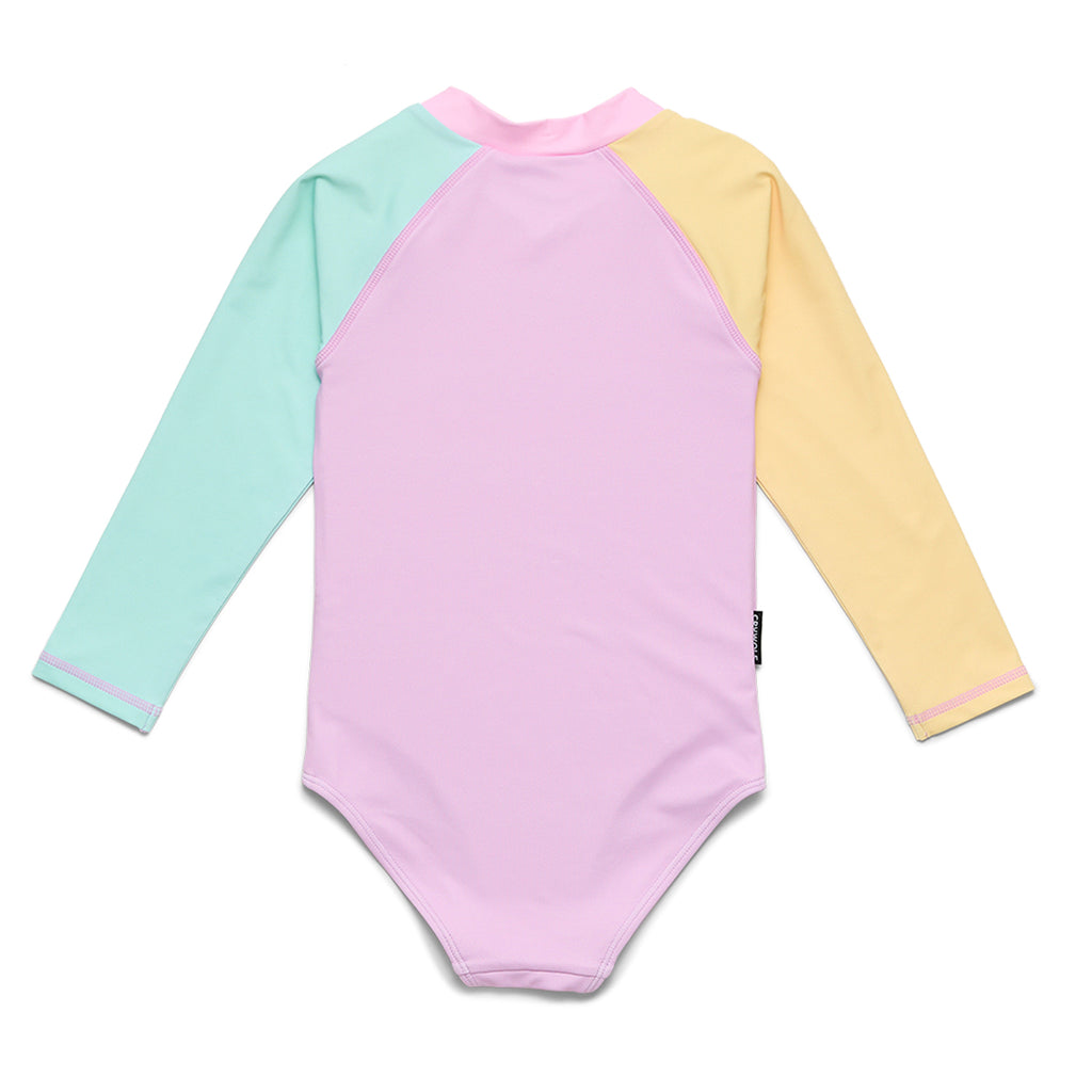 Long Sleeve Swimsuit Poolside Colourblock